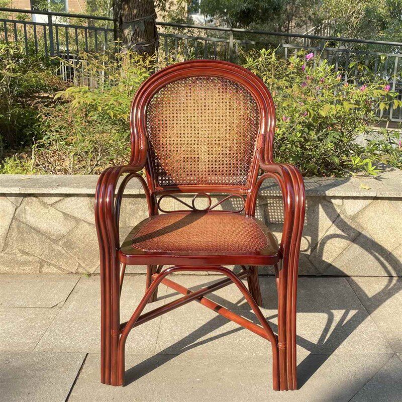 藤椅天然真藤老人j椅子单人藤编腾椅客厅家用室内靠背椅休闲阳台,淘宝优惠券,粉丝福利购,淘宝优惠卷