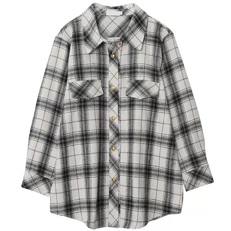 Retro shirt for leisure, plus size, oversize