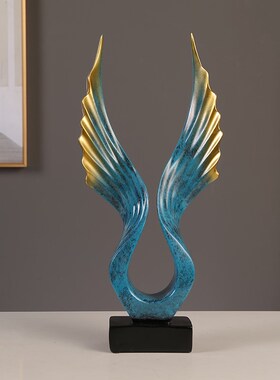 速发天使之翼客厅电视柜酒柜装饰品摆件档奢高档轻公室高端大气上