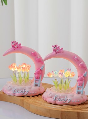 速发友灯香小夜金摆件手工月亮书房装饰送朋郁闺蜜生日礼物