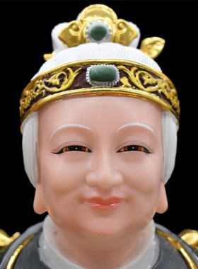 速发黑老古太神像黑妈妈件白玉实心太彩居家供奉人物摆汉中式