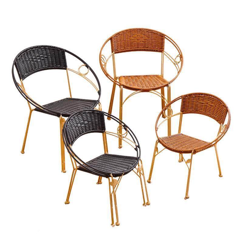 速发圈子靠背单藤编藤家用1椅椅1个休闲围椅椅台铁艺凳子喝茶桌椅,淘宝优惠券,粉丝福利购,淘宝优惠卷