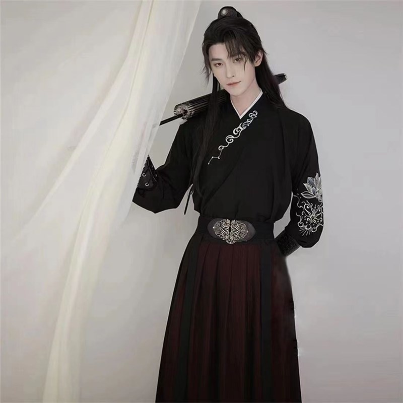速发男汉服男款古装武侠风超仙侠客剑客公子装元旦汇演年会演出服 - 图3