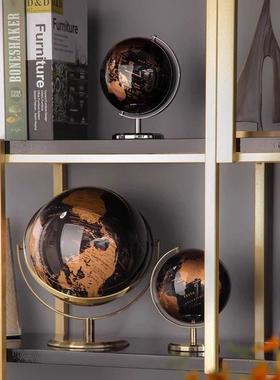 地球仪桌面摆件家居客厅电视柜酒柜书房装饰品高档办公室工艺品