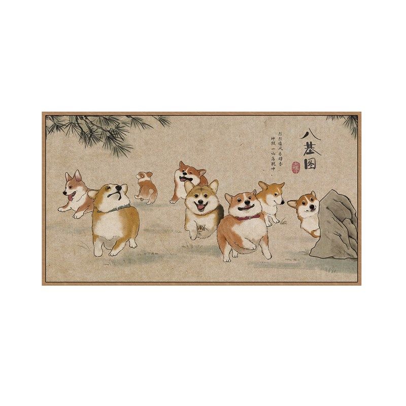 八基图旺财山水画l 沙发背景墙装饰画壁画新中式餐厅饭厅厨房挂画,淘宝优惠券,粉丝福利购,淘宝优惠卷