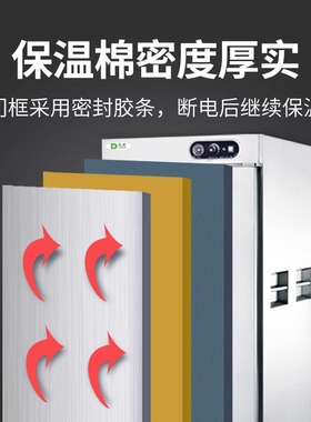 餐厅厨房用可移动单双门保温柜宴会酒店保温餐车恒温电加热商用