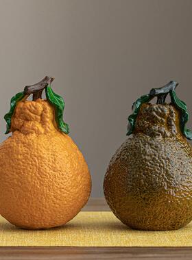 大吉大利创意变色丑橘变色茶宠摆件茶桌茶台茶具配件茶玩茶道饰品