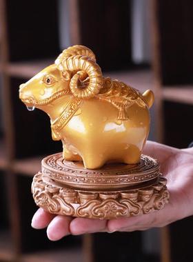 时来运转福羊变色茶宠摆件精品可养生肖羊茶玩茶道茶盘茶桌装饰品