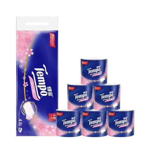 tempo得宝10卷4层加厚有芯卷纸家用纸巾手纸厕纸卫生纸一件 - 图2