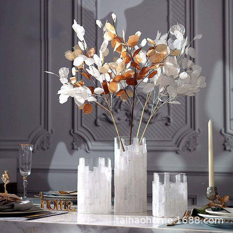 欧墅式现代晶石玻璃花瓶花艺套装烛茶台花ILN器别板样间几摆件设,淘宝优惠券,粉丝福利购,淘宝优惠卷