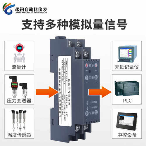 WS1521直流电压变送器信号隔离器电流转换模块4-20mA转0-10V 0-5V - 图1