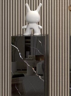 大理石雕塑摆台底座岩板玄关电视柜旁边落地O客厅花架摆件底基座