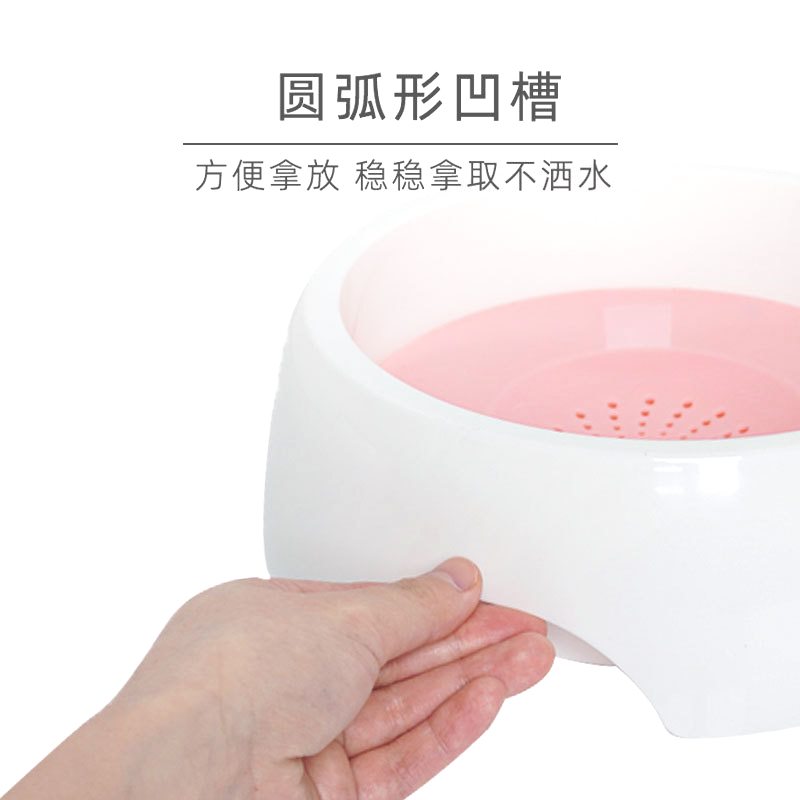 宠物狗狗漂浮水碗不湿嘴猫水碗车载碗猫咪喝水器防溅防打翻狗水盆 - 图0