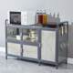 Kitchen storage rack multi-layer multi-functional cabinet floor-standing storage cabinet aluminum alloy cupboard household door storage cabinet