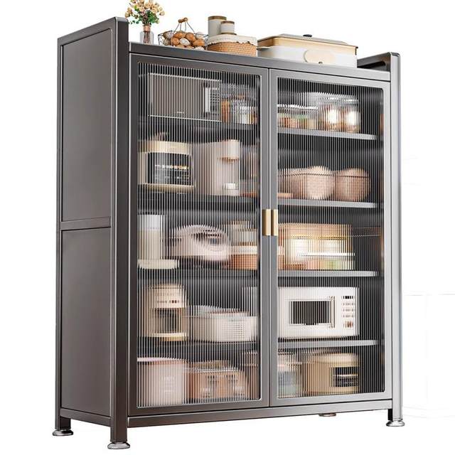 Multifunctional kitchen storage rack floor-standing multi-layer household storage cabinet microwave oven storage rack bowl storage cabinet cabinet cabinet