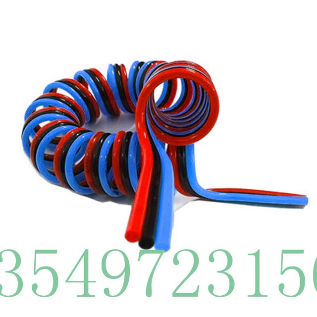 Pneumatic air compressor air pump telescopic hose spiral duct PU3 row spring trachea micro single 3-color automation tube