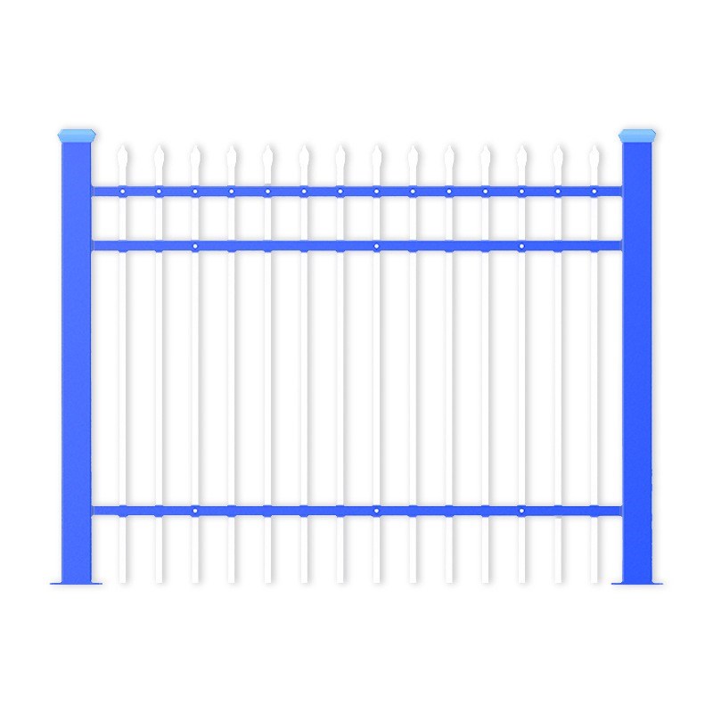 热销锌钢护栏社区院墙栅栏镀锌围墙围栏铁艺护栏厂区防护栏杆围墙 - 图3