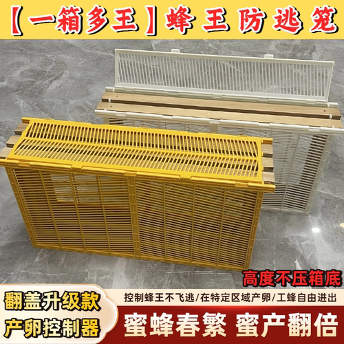 蜜蜂春繁蜂工具隔王板中蜂产卵控制器意蜂囚王笼蜂王防逃器养蜂箱 - 图0