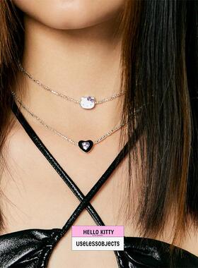 宋妍霏同款 HelloKitty双层米珠爱心项链