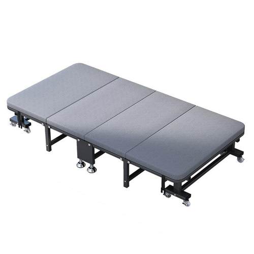 折床单人办公室睡成人简易便携QPX陪护四午折床家用硬床板躺叠椅 - 图3