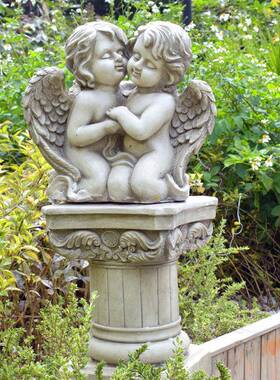 欧式创天使摆厅件花园庭意院园林景树脂工艺品雕观塑客装101-1饰