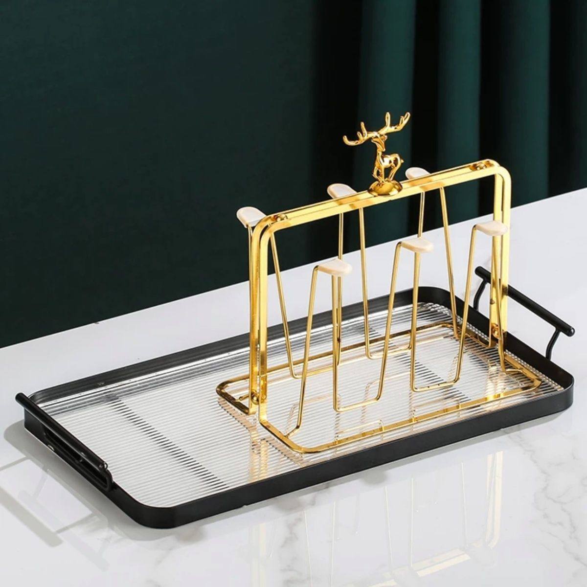 家用高颜值亚克力托盘长方形ins轻奢水杯茶盘收纳餐盘客厅,淘宝优惠券,粉丝福利购,淘宝优惠卷