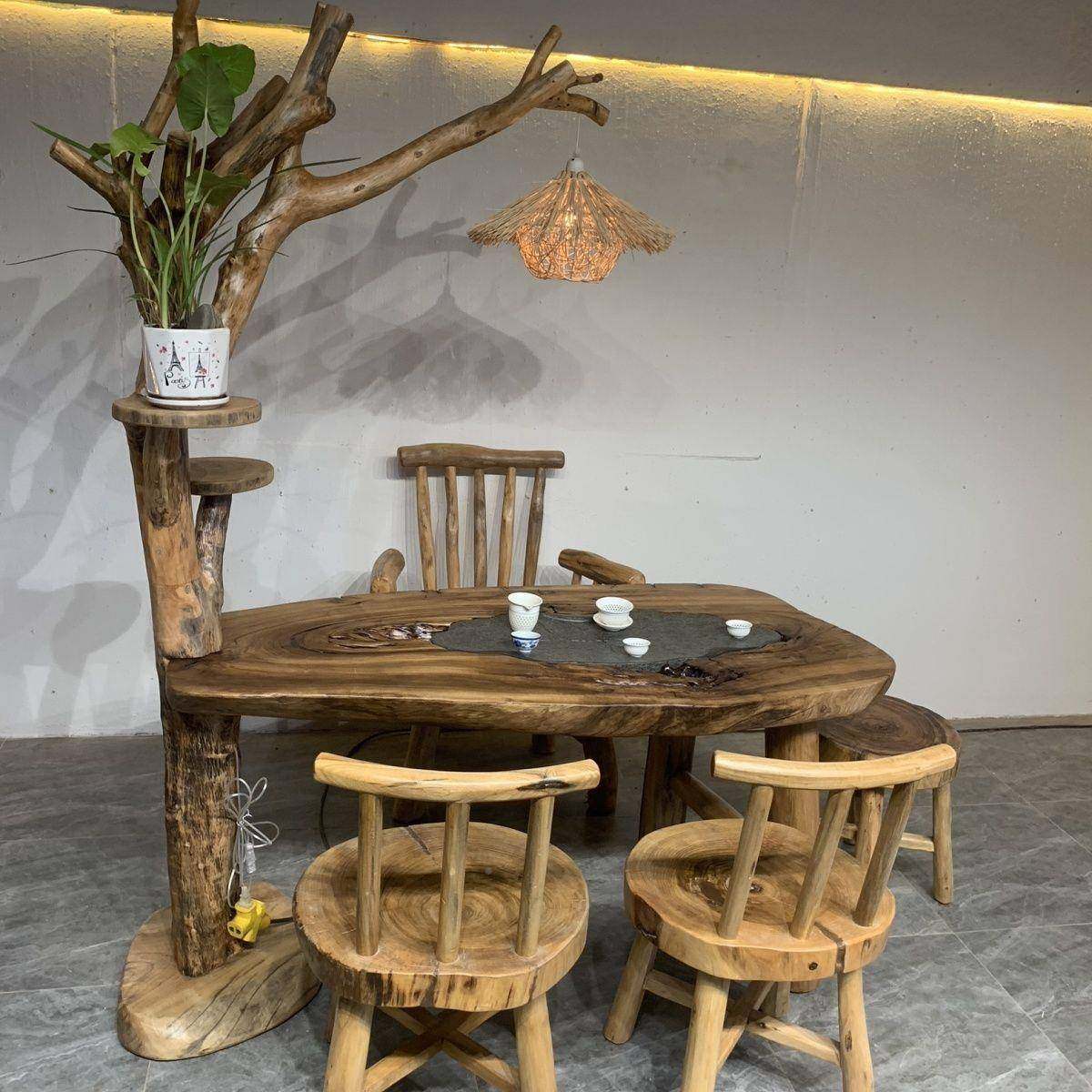 具香木家复古实木茶桌椅几组合EZV现代简约中式樟大板办公茶台茶,淘宝优惠券,粉丝福利购,淘宝优惠卷