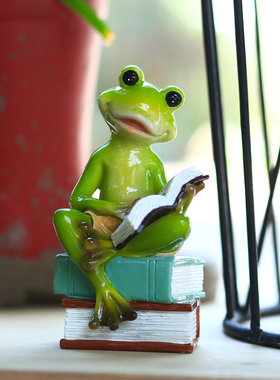 青蛙创意微景观庭院家居桌面装饰爱动物摆设造景花园艺杂货