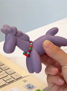 小马创意平安气球马桌面装饰品本命年工位车内装饰小