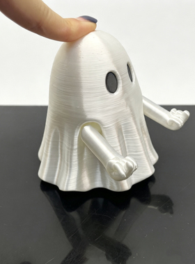 3D打印万圣节按压可动小幽灵摆件