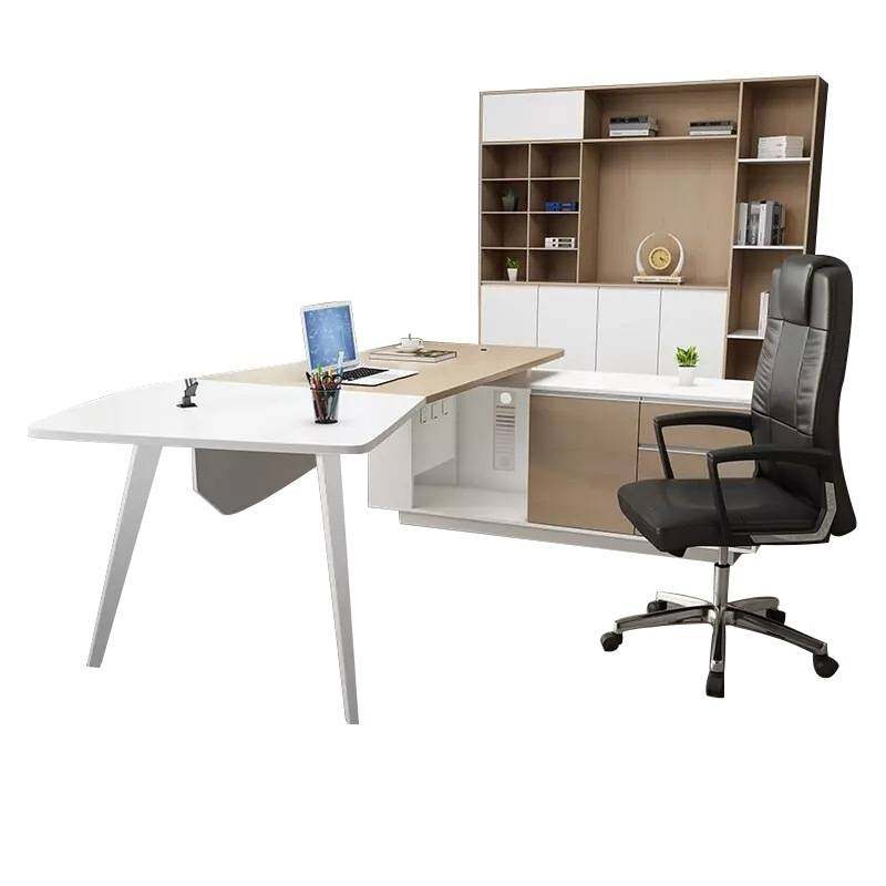 时尚老板桌办公桌椅组合简约现代办公家具大班台主管桌经理桌带柜,淘宝优惠券,粉丝福利购,淘宝优惠卷