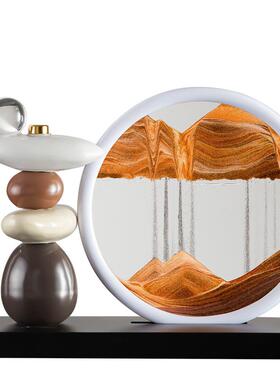 流玄沙画摆件沙漏家11642—S居客厅办酒柜关装饰品公室视电柜