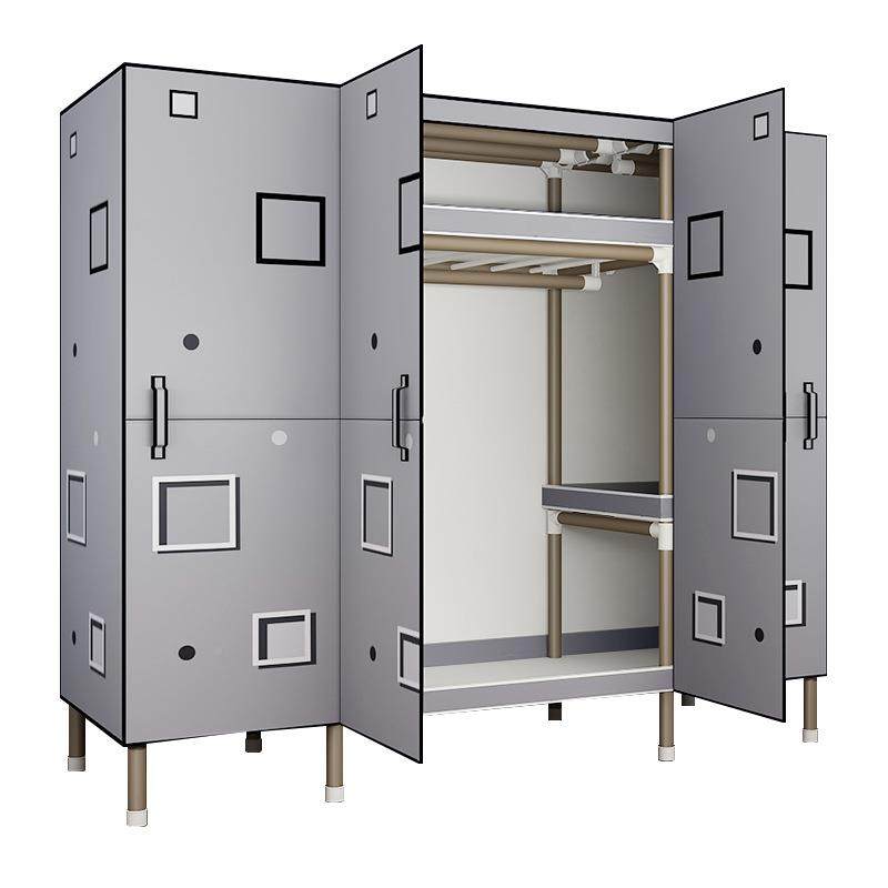 柜出租房简易布家卧室用衣柜钢管加粗加固ALV不衣锈钢钢架加厚衣,淘宝优惠券,粉丝福利购,淘宝优惠卷