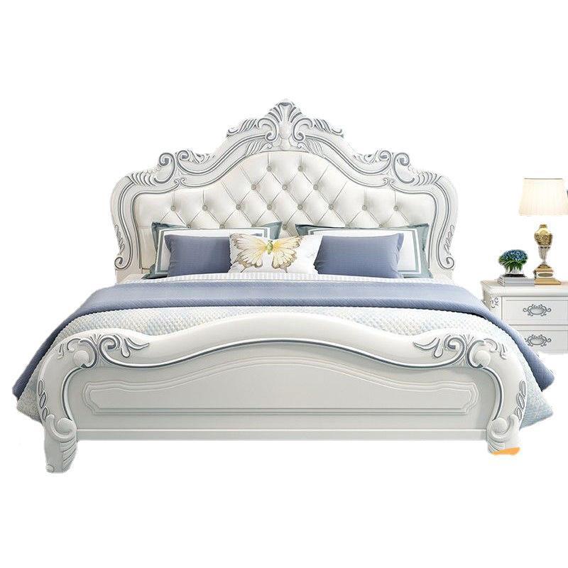 美5式全实木床2米欧式奢公主床1.m现代软简约储物轻1.18白色包婚 - 图3