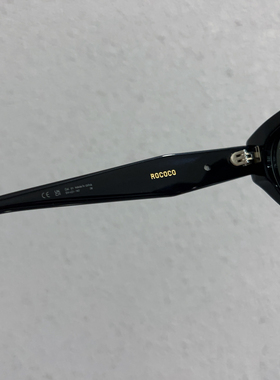 高端ROCOCO 黑色小款猫眼墨镜 明星同款男女情侣款太阳镜 黑白色
