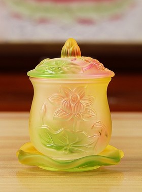 速发佛具用品大全供奉套装酥油灯灯瓶莲花灯油灯果盘供水杯花座供