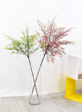 吕姆克南天竹仿真植物大叶假叶瓣新居装饰玄关书房摆件1支高82cm6