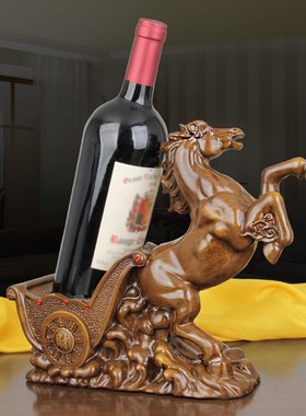 马到成功红酒架招财摆件创意现代酒柜装饰电视柜实用X乔迁新居礼