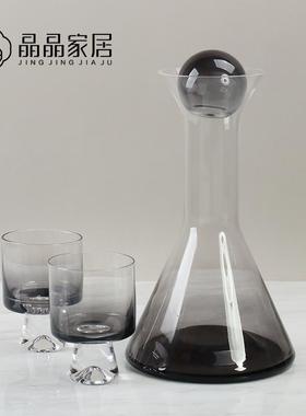 热销轻奢北欧餐桌渐变红酒杯醒酒器摆件样板房家用书房器皿装饰品