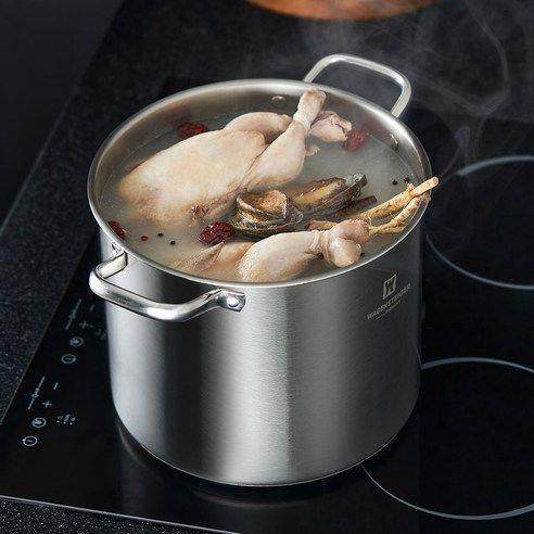 不锈钢汤锅家用大容量电磁炉燃气通用带盖厨房加厚防漏露营30cm,淘宝优惠券,粉丝福利购,淘宝优惠卷