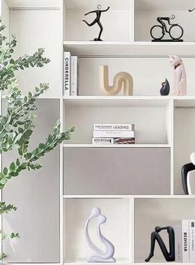 北欧陶瓷家居装饰品抽象人物摆件客厅电视柜玄关书房艺术结婚礼品