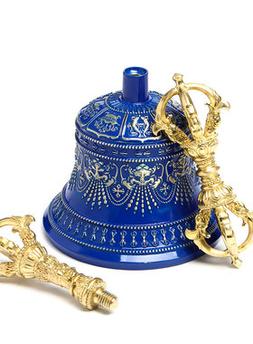 铜九股金刚铃杵八吉祥五股金刚杵供具用品供修金刚手摇铃铛