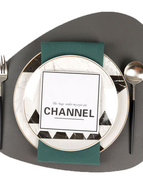 现代轻奢风样板间餐桌摆台餐具套装桌面摆件样板房西餐盘软装饰