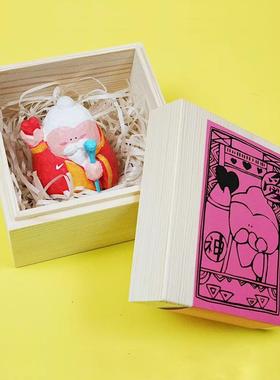 大美术馆小神仙手办木雕潮玩中国风创意生日礼物车载桌面摆件招财