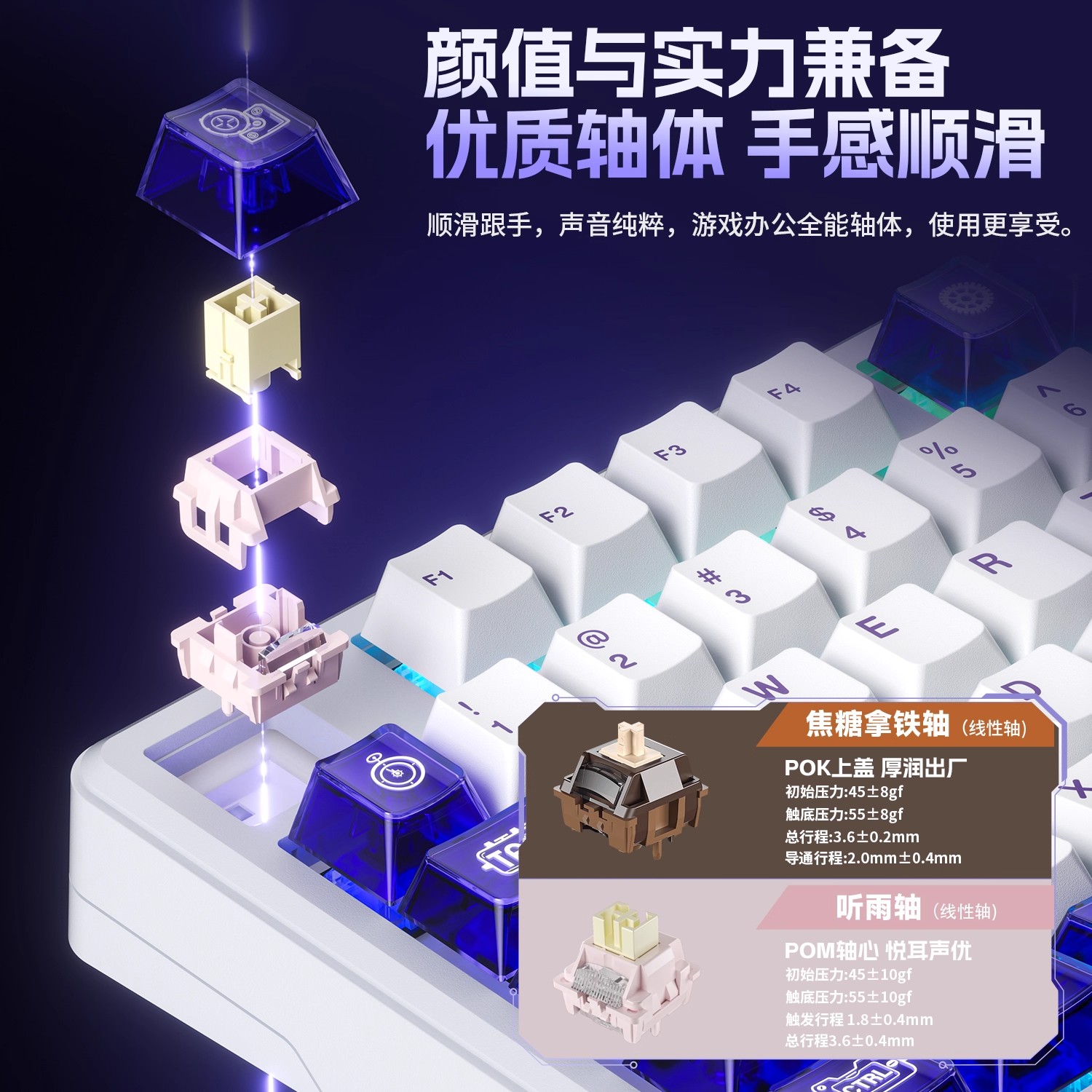 狼蛛L99无线三模客制化机械键盘智能屏显csgo游戏电竞RGB音乐律动 - 图3