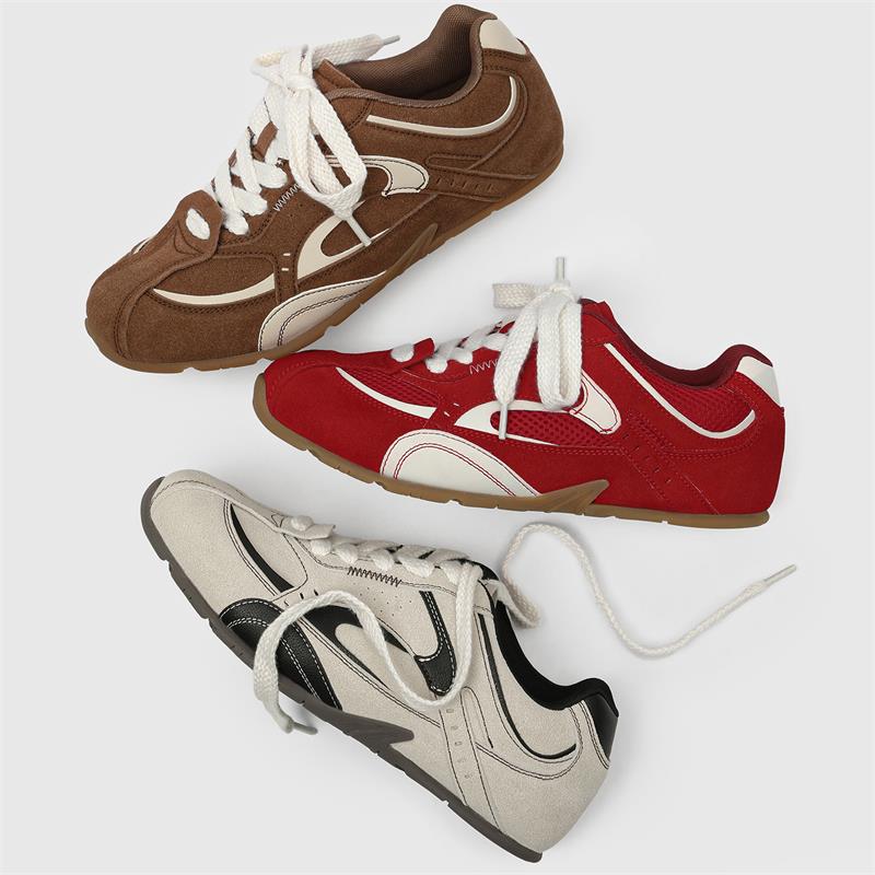 复古德训鞋男士2025新款秋冬季百搭运动休闲板鞋增高平底赛车鞋女 - 图0