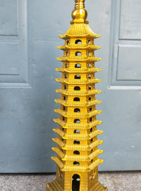 黄铜中式办公室十三层文昌塔摆件