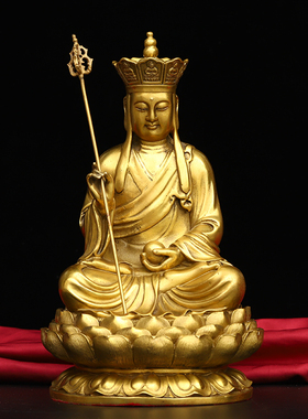 铜三宝佛观音如来地藏王菩萨摆件