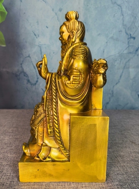 张天师张道陵持剑铜像摆件家居