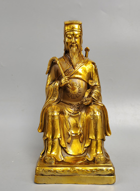 吕洞宾铜像摆件纯阳真人八仙家居